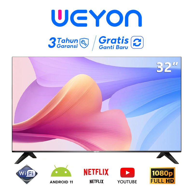 WEYON ANDROID TV LED 32inch smart tv digital Android WEYON 32S televis Garansi 3 tahun