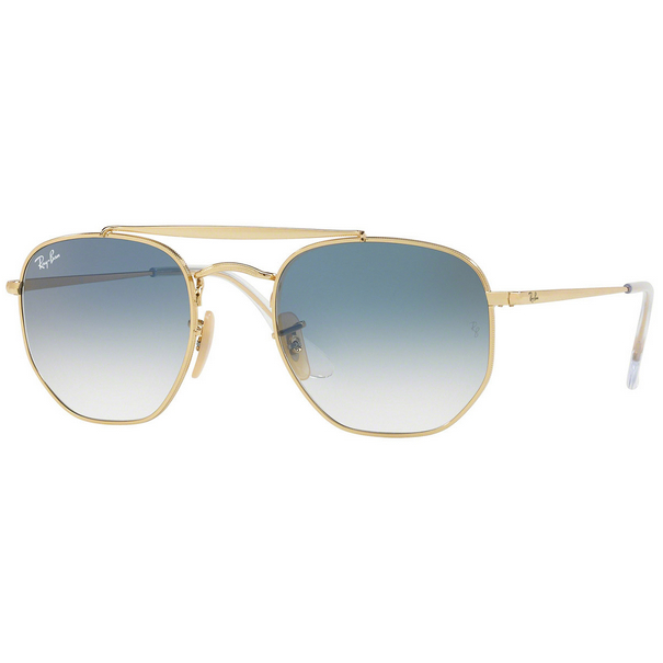 Ray-Ban Sunglass Marshal RB 3648 001/3F 54 Gold w/ Blue Gradient