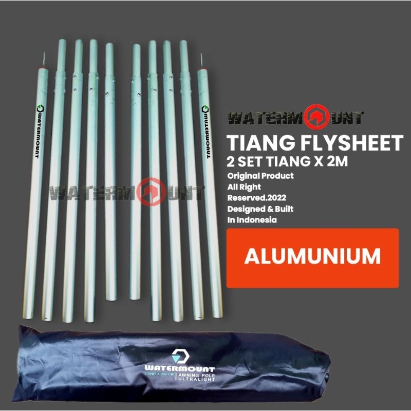 Tiang Flysheet Alumunium 2 x 200 cm tiang bivak emergency tenda