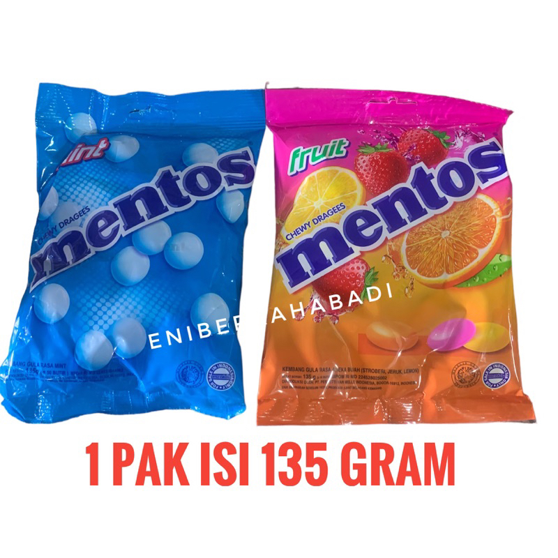 

Mentos Mint / Mentos rasa Buah Fruity 1 Pak