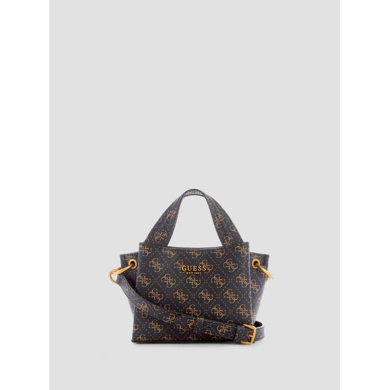 GUESS - ZED MINI GIRLFRIEND CROSSBODY CARRYALL TAS SELEMPANG WANITA BROWN LOGO ORIGINAL COUNTER