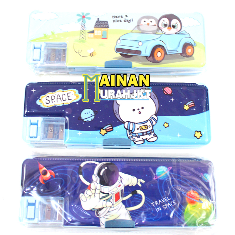 

RK ATK PERLENGKAPAN SEKOLAH TEMPAT PENSIL 2 SISI ATAS BAWAH ASTRONOUT, KUROMI, SANRIO TEMPAT PENSIL
