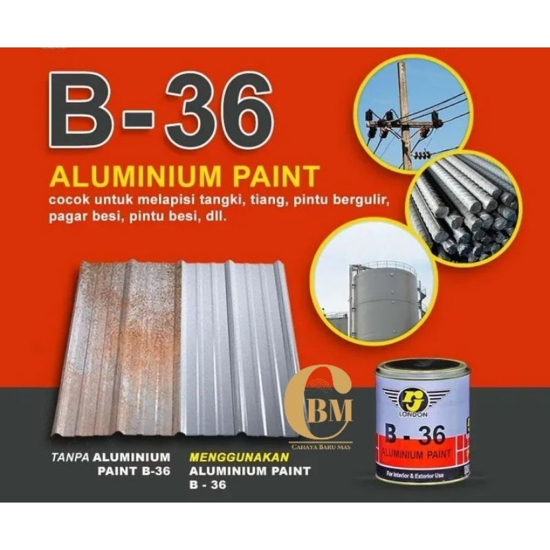 

Cat Alumunium B-36 RJ LONDON / Cat Minyak Silver / Cat Minyak 100 gram