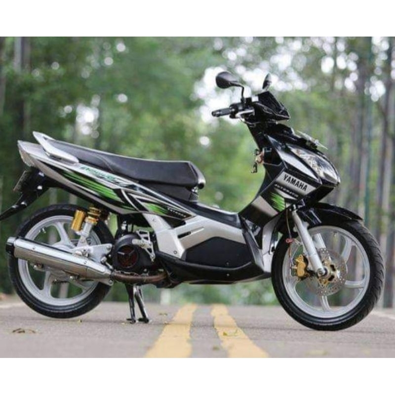 striping Yamaha Nouvo Z silver hijau 2007