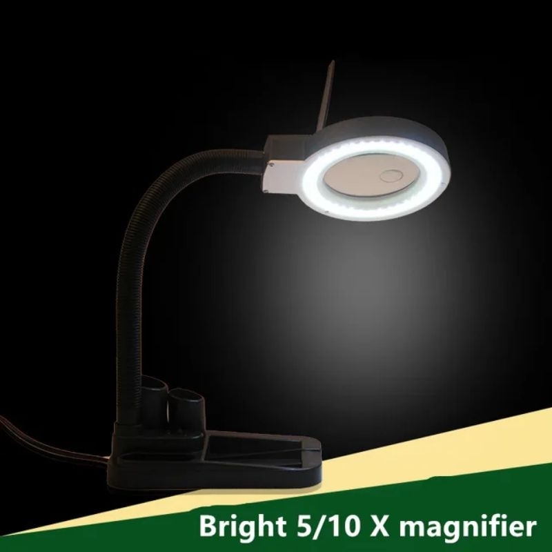 LAMPU SERVICE+KACA PEMBESAR+DUDUKAN OBENG TIPE A808 LED