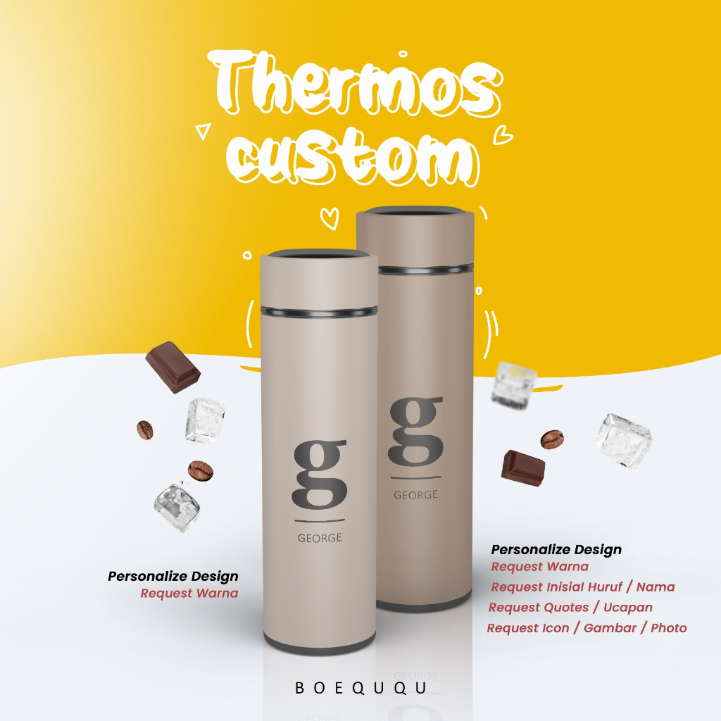 Thermos Custom / Thermos Custom Nama / Thermos Nama Tututp LED / Thermos Custom Logo / Thermos Custo