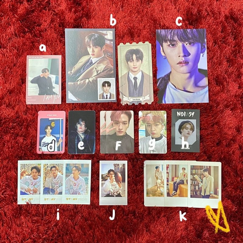 stray kidz lee know minho lino pc photocard / i am not miroh levanter go live yellow wood oddinary g