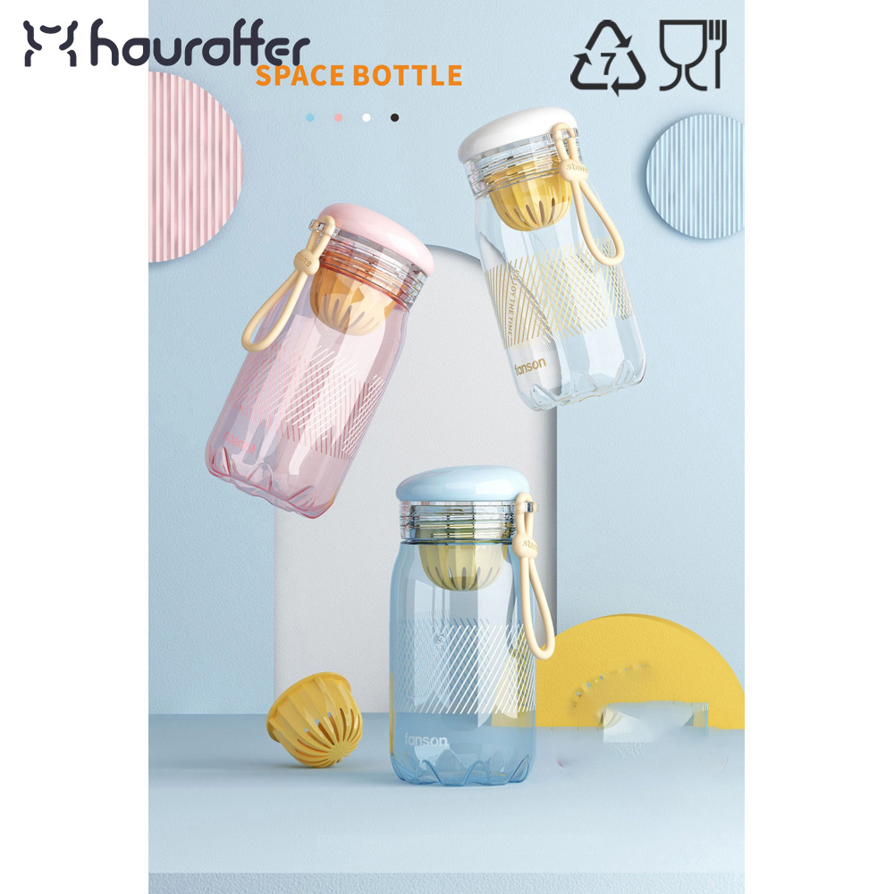Houroffer Botol Minum Unique Space Bottle F-4044-1 Leakproof 350ml BPA Free Botol Infused Water Anti Bocor