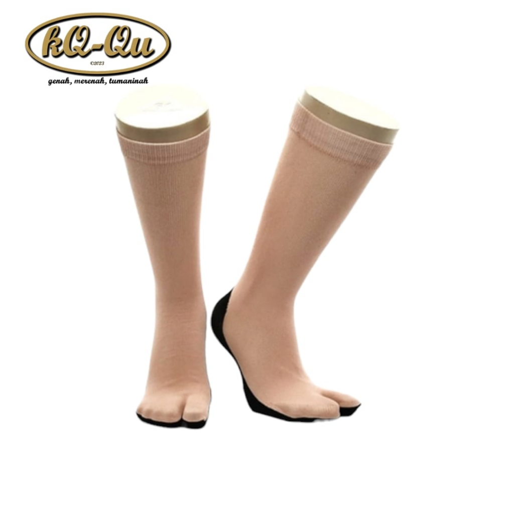KAOS KAKI JEMPOL MUSLIMAH KREM TELAPAK NILON by kQ-Qu