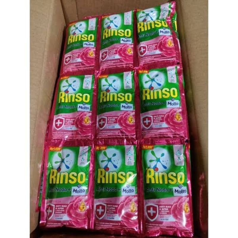 rinso anti noda+molto 38ml || rinso cair liquid 6+1 sachet