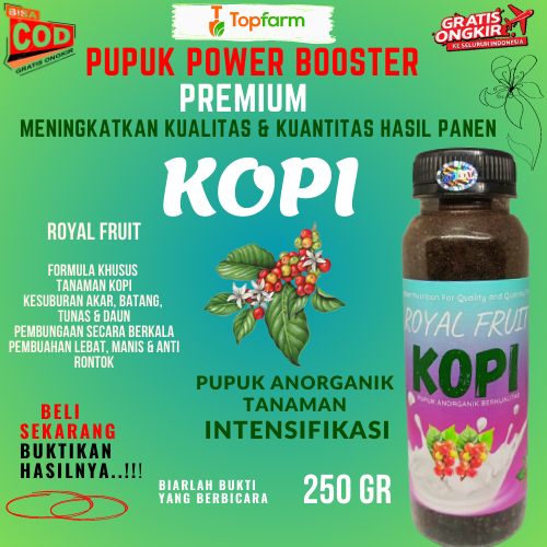 Pupuk Kopi / Pupuk Royal Fruit 250 gr / Pupuk Kopi Paling Bagus / Pupuk Kopi Buah Lebat / Pupuk Kopi