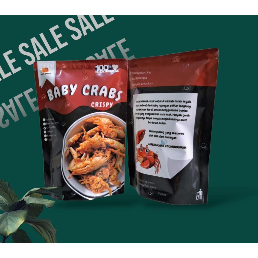 

Baby Crabs crispy rajungan cemilan viral renyah Banyak varian rasa 60 gram