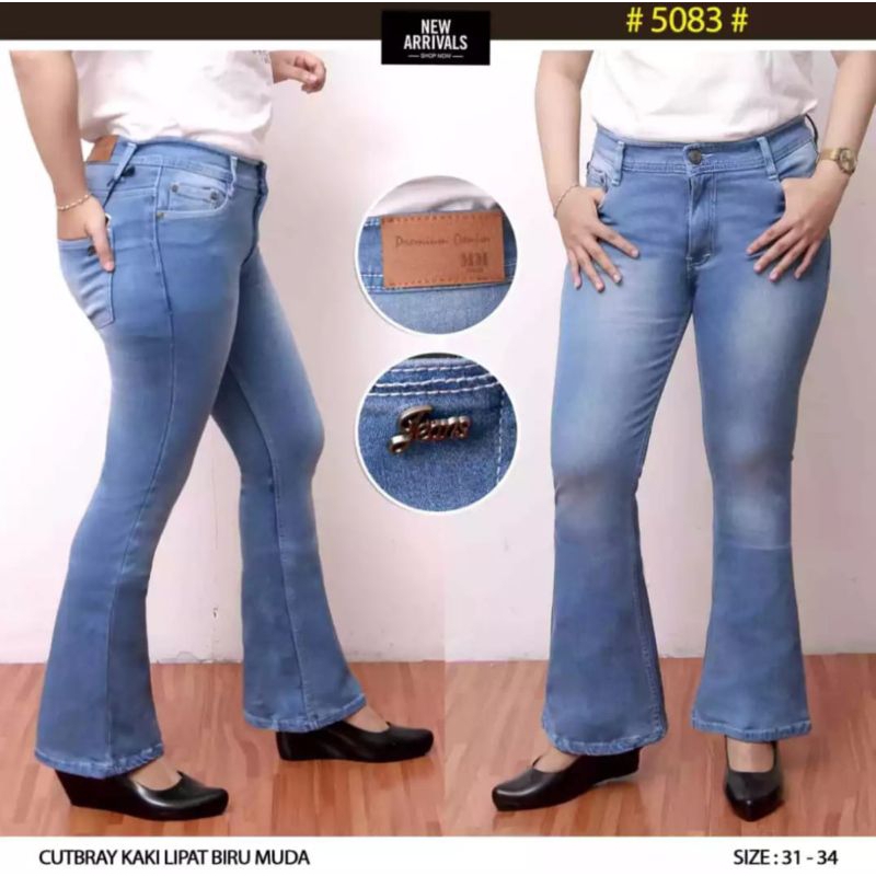 Celana Jeans Cutbray Lipat Polos Jumbo Wanita-Celana Jeans Wanita Jumbo-Celana Jeans Wanita Oversize