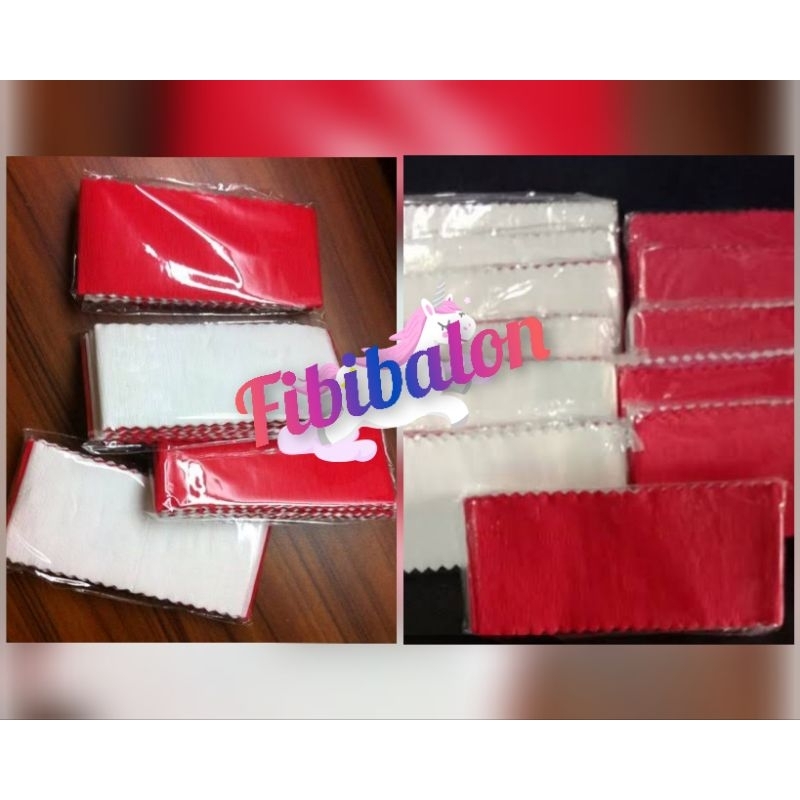 Kertas krep merah putih /kertas krep babat crepe potong/dekorasi hiasan 17 agustus/dekorasi Hut RI