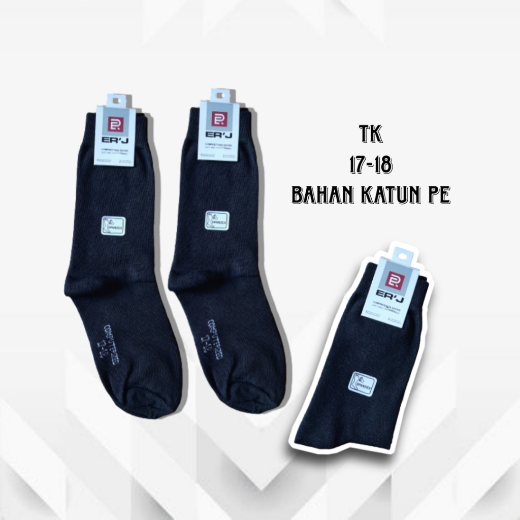 KAOS KAKI SEKOLAH SD SMP SMA COMPUTERIZED HITAM POLOS BAHAN P.E