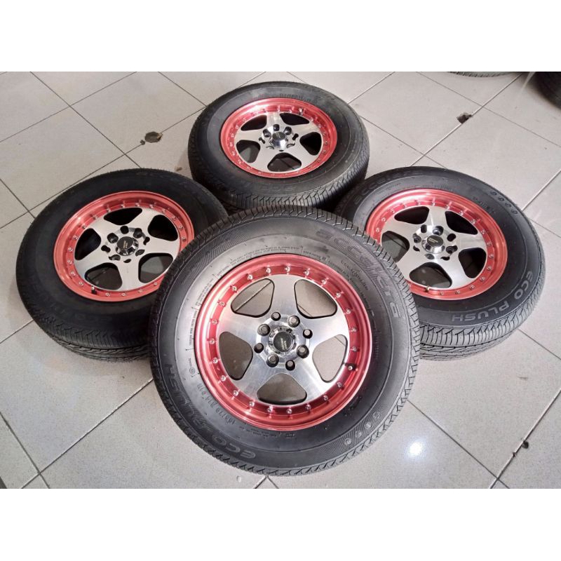 Velg Bekas Murah Racing Volk Rays Ring 14 Lebar 5.5 Rata Hole 4 x 100 / 4 x 114,3 Offset 38 Warna Bl