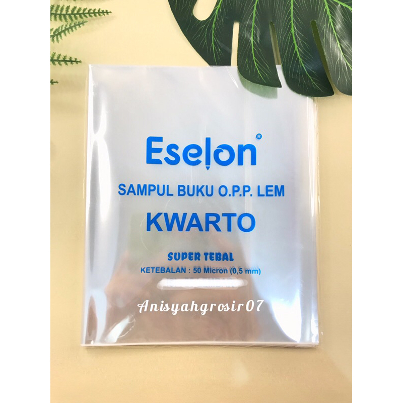 

(10 lembar) Sampul plastik OPP LEM bening transparant kwarto buku SD tebal