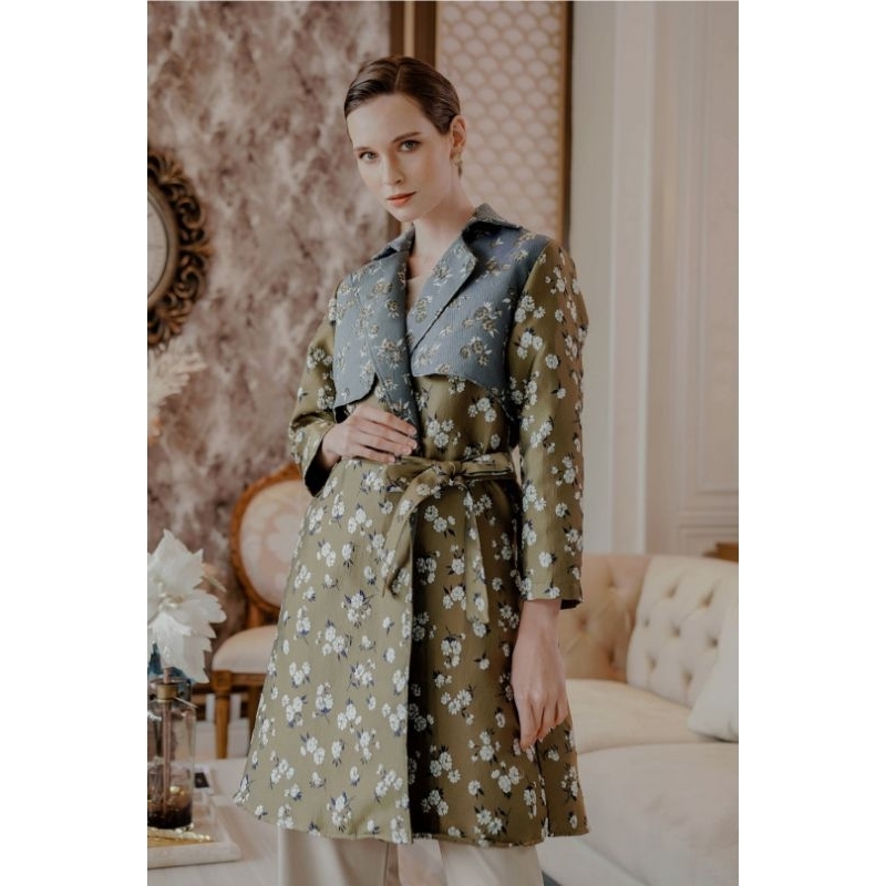 FIRLY JACQUARD OLIVE BENANG JARUM