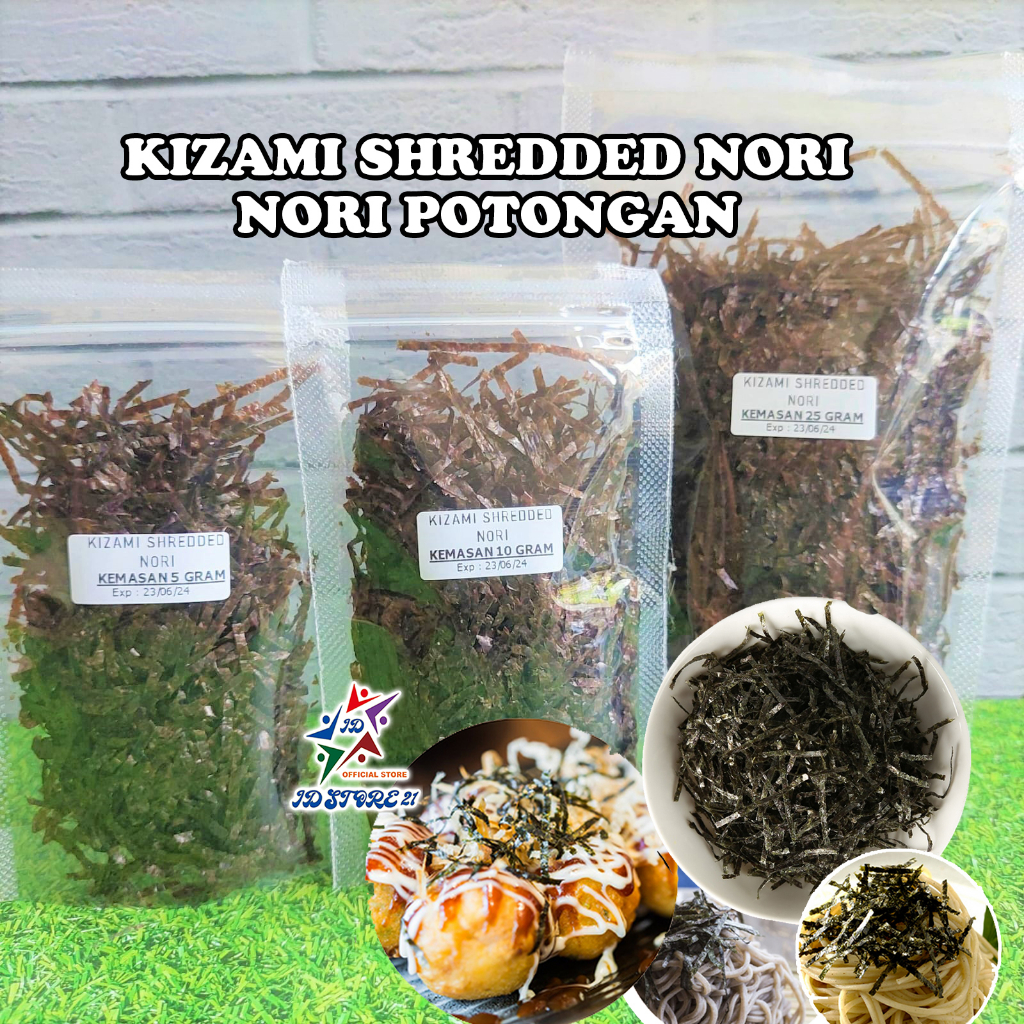 

Nori Kizami Shredded Nori Rumput Laut | Kizaminori | Nori Potongan Halal Murah