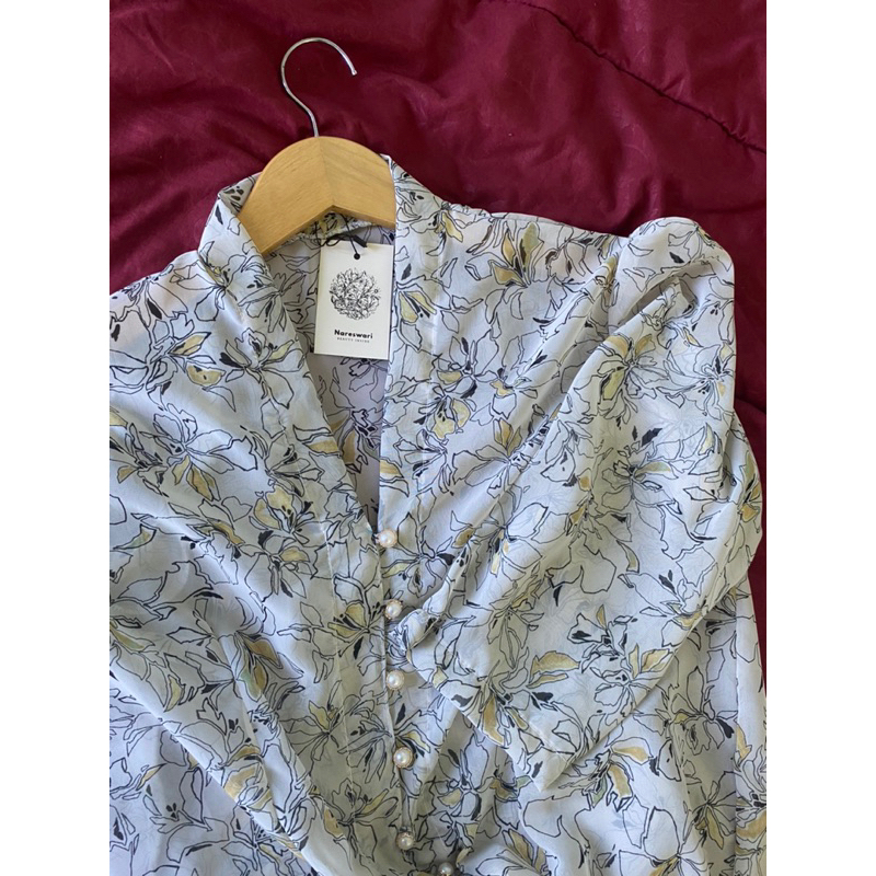 Kebaya Sandat Abstrak ukuran jumbo, Kebaya Bali Plus Size LD 110 120 130