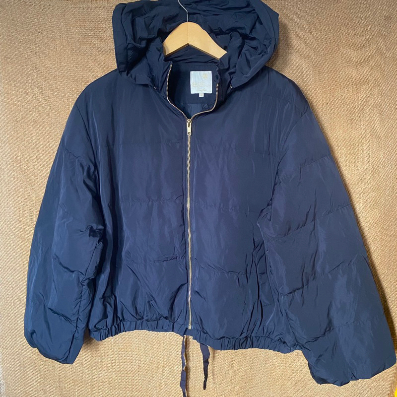Earth Music & Ecology Navy Puffer Jacket Woman