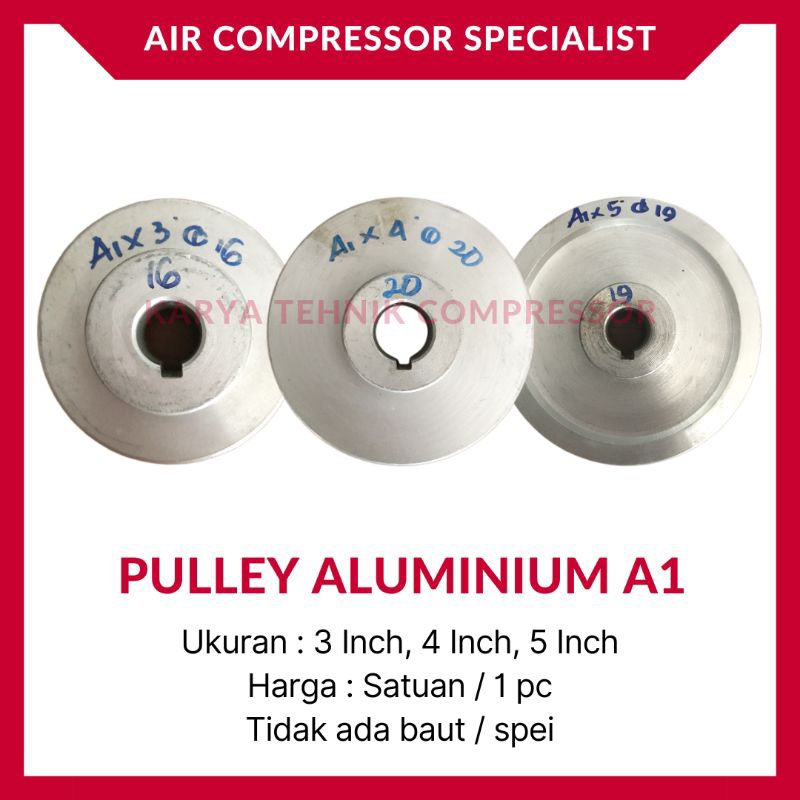 Puli Pully Pulley Dinamo Mesin Kompresor 3 Inch 4 Inch 5 Inch