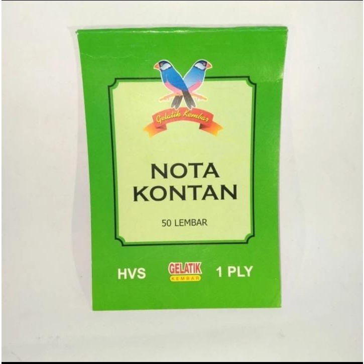 

Buku Nota Kontan Gelatik Kembar 1 Rangkap 50 Lembar, 2 Rangkap 25 Lembar, 3 Rangkap 25 Lembar - Ukuran Kecil