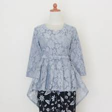 Kebaya Aurora Brokat Abu Modern Dan Aneka Warna Lainnya
