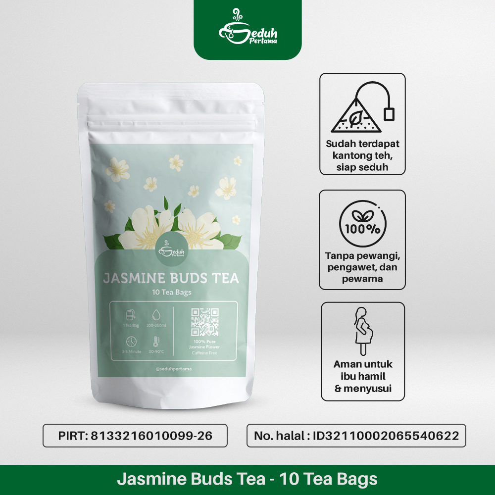 

Premium Seduh Pertama 10 Tea Bag - Jasmine Buds Tea Flower Tea Siap Seduh Kemasan Ekonomis Dalam
