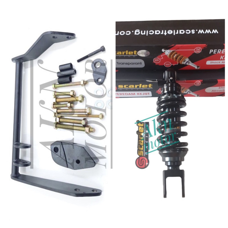 bracket monoshock plus shock scarlet 265mm aerox old aerox new plug and play