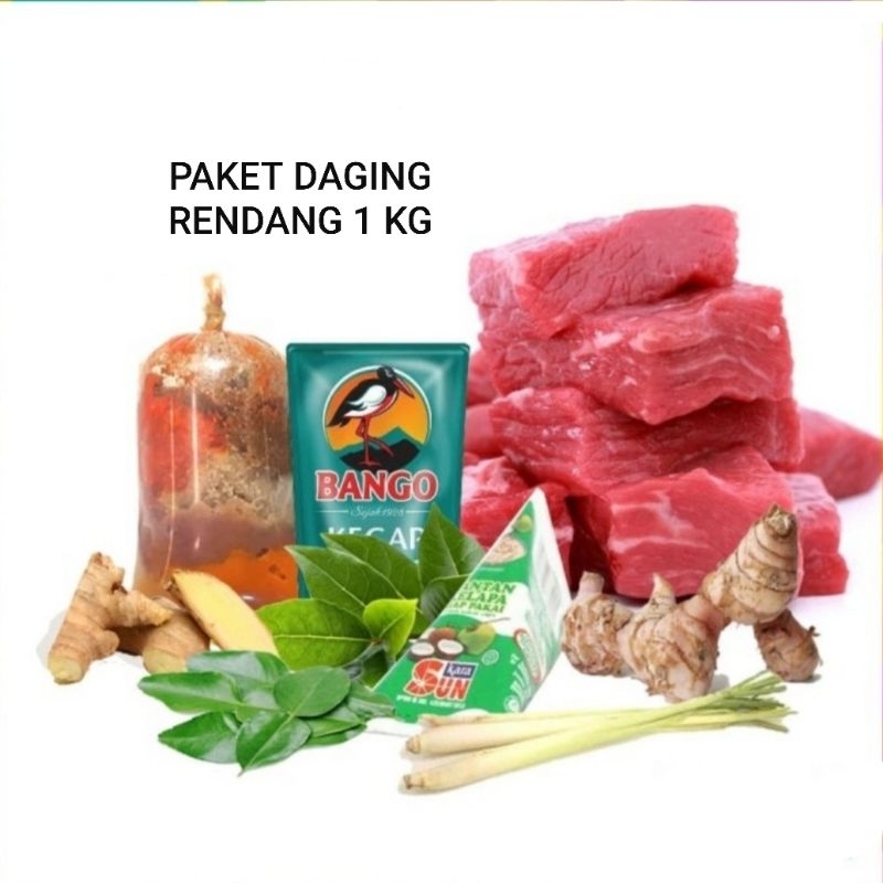 

PAKET DAGING SAPI RENDANG GRADE A 1 KG SEGAR NO FROZEN
