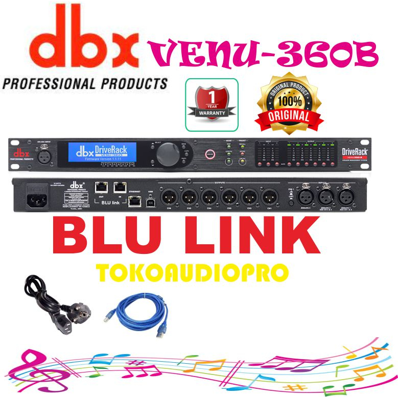 DLMS DBX DriveRack VENU360-B Loudspeaker Management System Blu Link Venu360B  Dbx Venu-360b