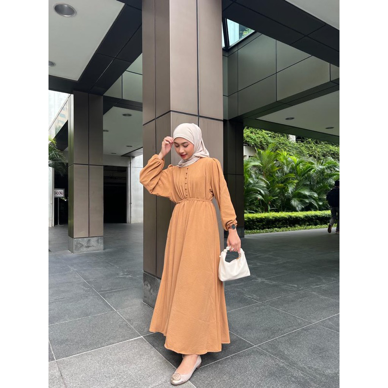 Aulia Dress/Aulia Gamis/Gamis Murah/Gamis Crinkle