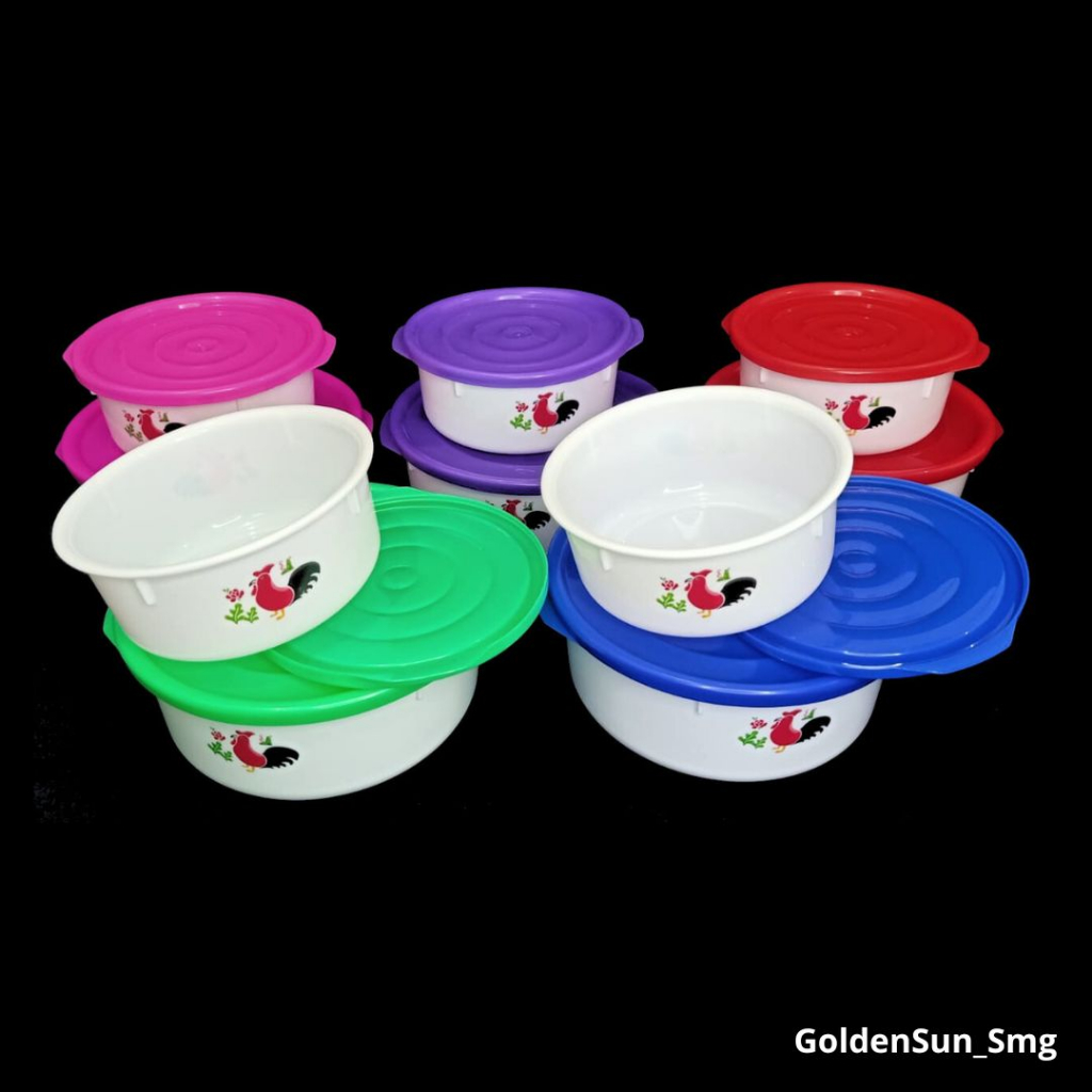 MANGKOK TUTUP AYAM JAGO/MANGKOK PLASTIK/MANGKOK SAYUR/SOUVENIR ULTAH