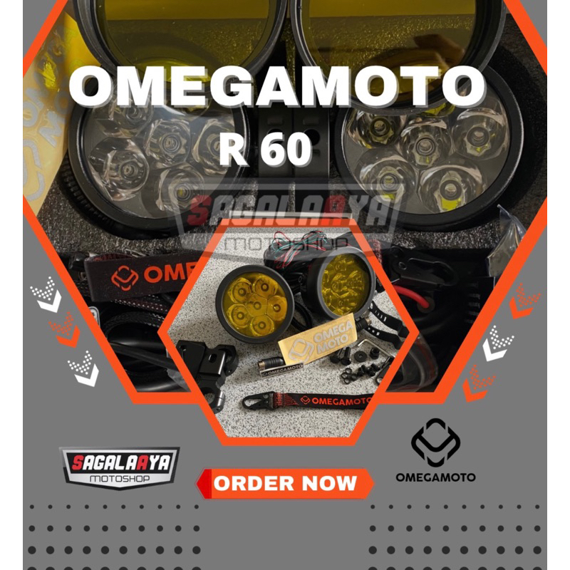 Lampu Sorot Omega Spotlight R60 High kabut touring BMW GS Versys  Xmax  KTM  Harley