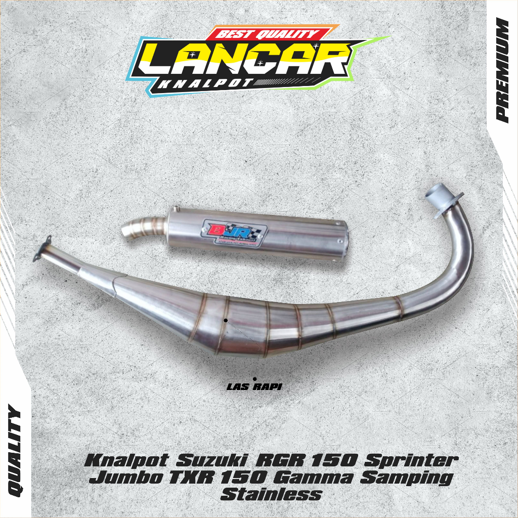 Knalpot Suzuki RGR 150 Sprinter Jumbo TXR 150 Gamma Samping Stainless Berkualitas
