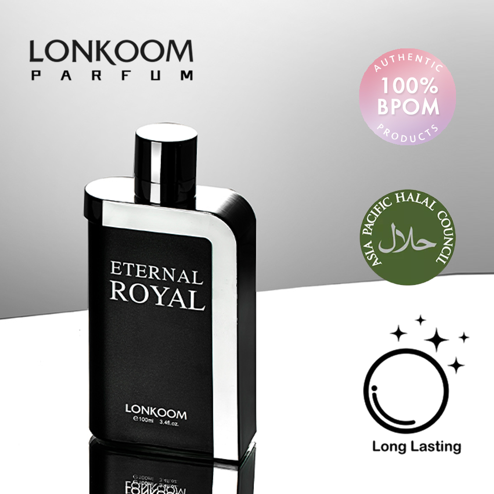 ADY78 LONKOOM Eternal Royal Parfum 100ml Aroma Woody EDT Parfum Elegan untuk Pria