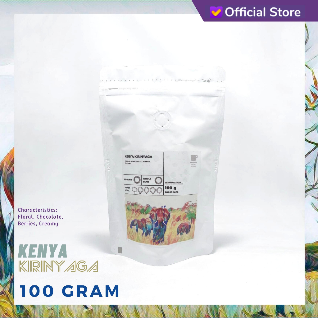 

KOPI ARABIKA KENYA KIRINYAGA 100 GRAM | IMPORTED COFFEE BEANS | SUTOYO COFFEE