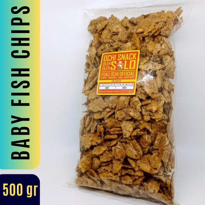 

KERIPIK BABY FISH IKAN NILA CRUNCHY OCHI SNACK 500 gr – Garing, Gurih, dan Renyah