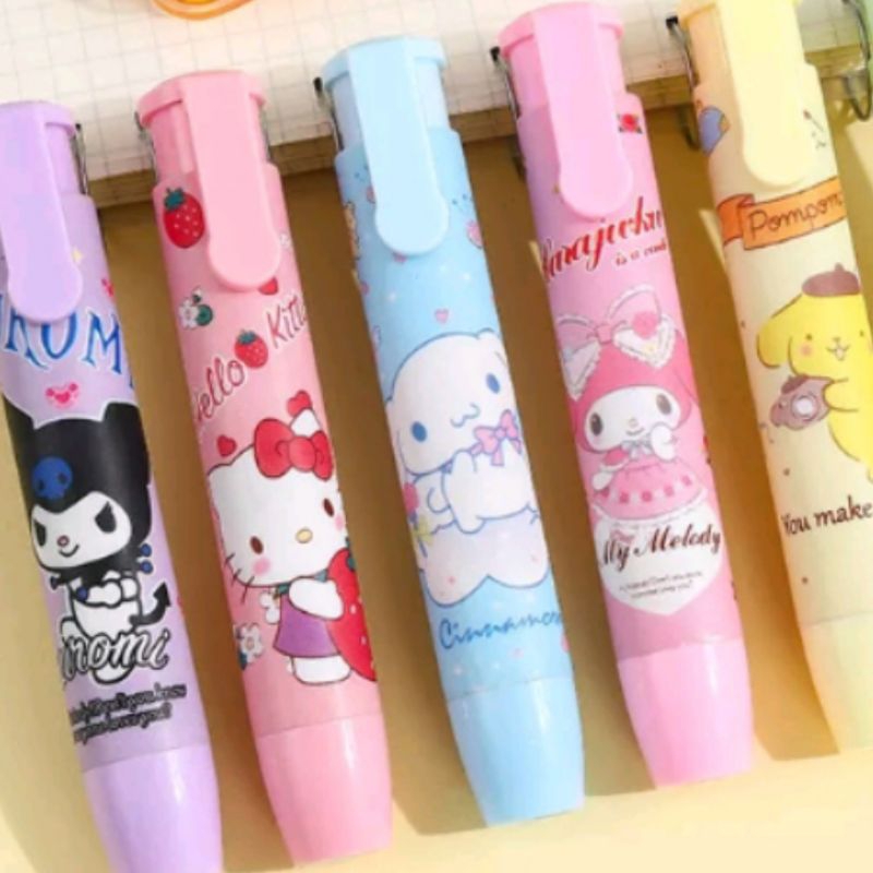 

Penghapus bentuk pulpen motif SANRIO, kartun per pcs / penghapus unik / penghapus mekanik SANRIO, kartun / penghapus cetek sanrio, kartun cewe cowo