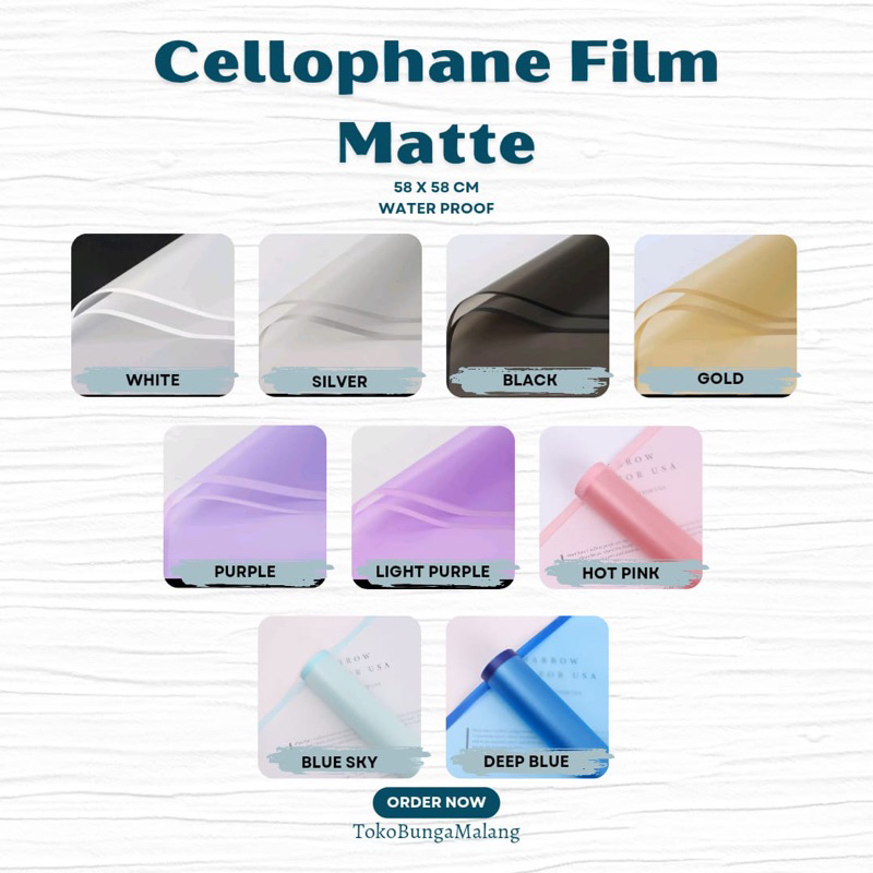 

[20 Lembar] Film Matte Flower Wrapping Paper Kertas Buket Bunga Cellophane Waterproof