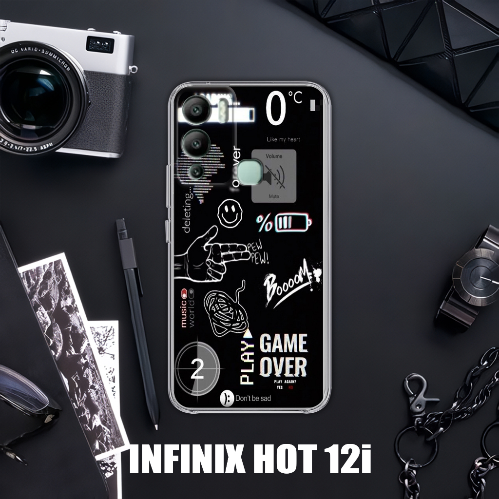 CASE INFINIX HOT 12i MOTIF [NASA TICKET] TERLARIS CASING INFINIX HOT 12i TERBARU CLEAR CASE SOFTCASE