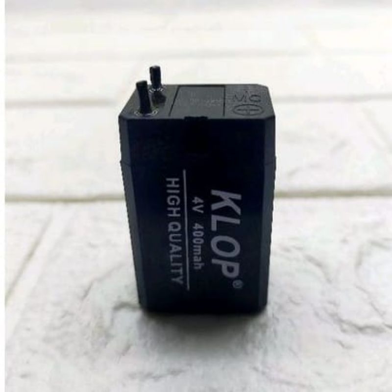 Baterai Aki Kering 4 volt 400 mAh / 500 mAh [KING] Baterai Senter Rechargeable rakit nyamuk