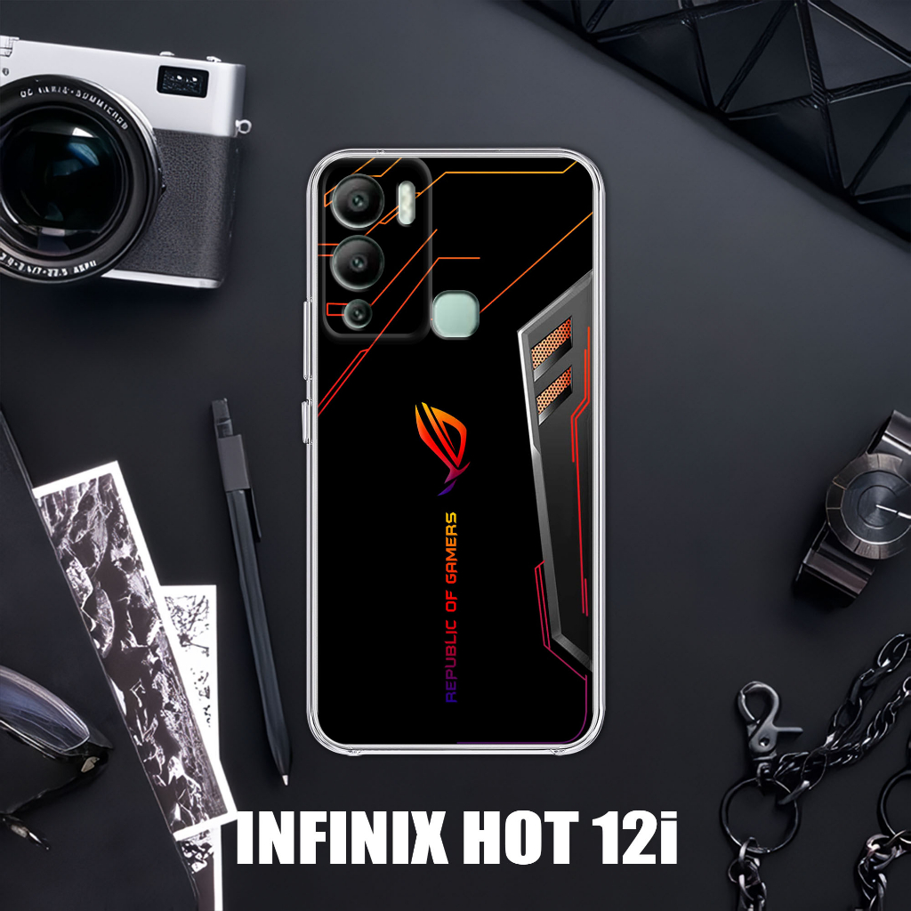 CASE INFINIX HOT 12i MOTIF [ROG GAMERS] TERLARIS CASING INFINIX HOT 12i TERBARU CLEAR CASE SOFTCASE 