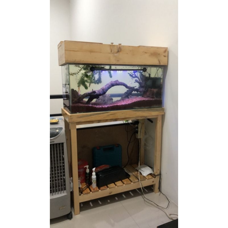 Meja aquarium jati belanda