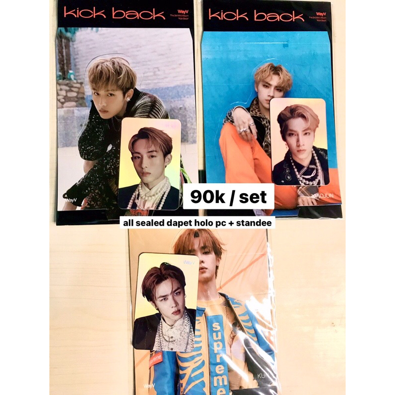 official wayv MD kick back holo standee photocard pc hologram sealed official xiaojun kun winwin