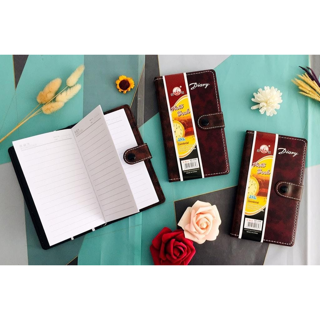 

Buku Agenda Kancing / Notebook 48k Ukuran 17.5 cm X 10 cm Isi 164 Halaman