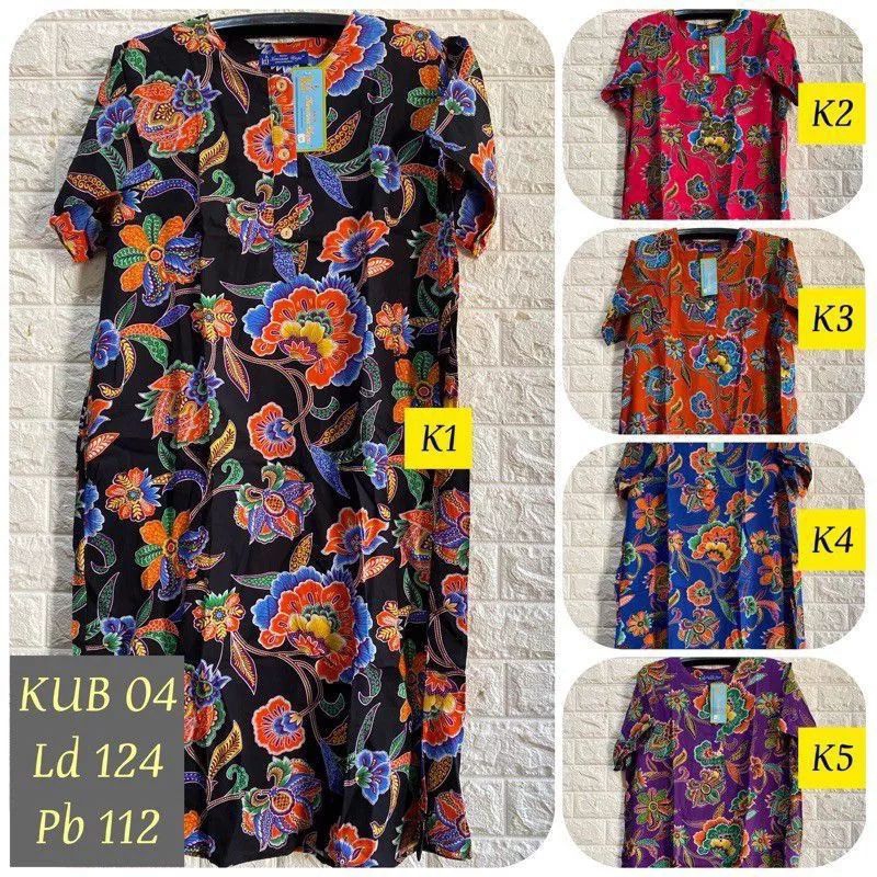 Daster kencana ungu busui label biru model 04
