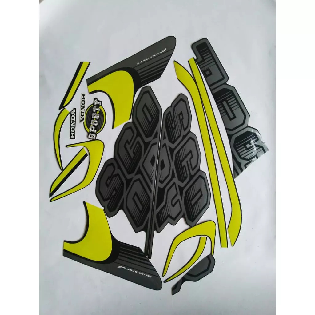 stiker striping honda scoopy sporty 2017 hitam lis body original