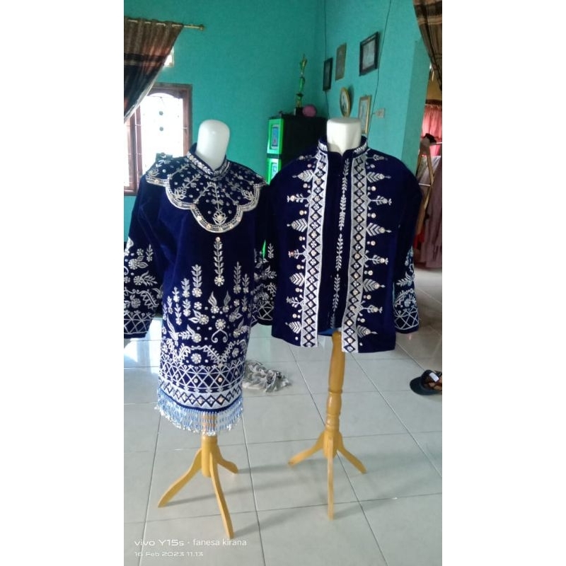 baju pengantin bordir adat Palembang